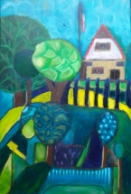 Im Alten Graben, Acryl auf Leinwand, 40cm x 60cm, 2018
