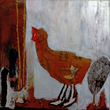 Singhuhn, Acryl auf Leinwand, 40cm x 40cm, 2008