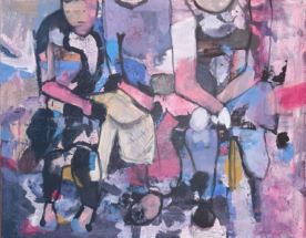Die 3 Freundinnen: 2024; 120 x 80; Acryl auf Leinwand