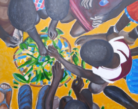 together; 2024; 100 x 80; Acryl auf Leinwand